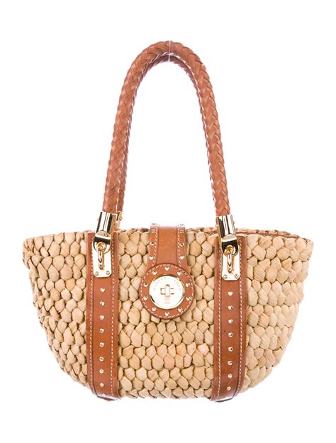 straw bag michael kors